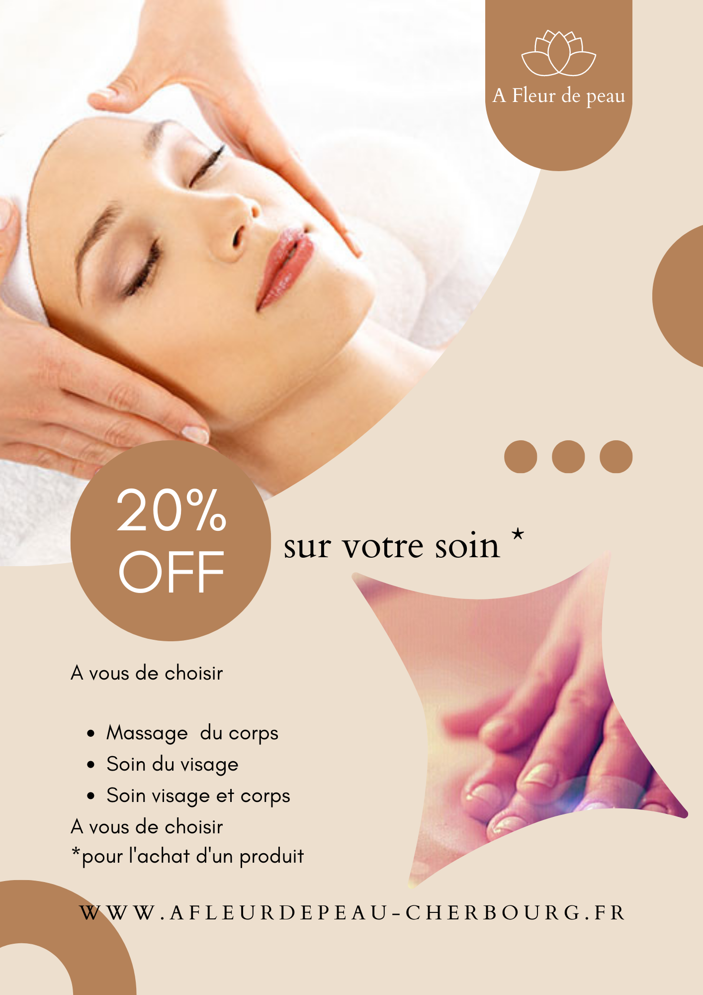 Brown & Beige Minimalist Beauty Spa Promotion Flyer